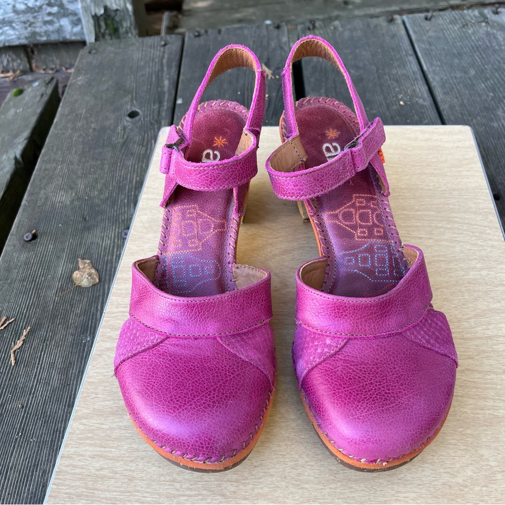 The Art Company Amsterdam 313 Closed Toe Sandal Heels In Pink Sz 41 - Picture 7 of 14